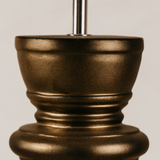 Bishop Table Lamp with Linen Shade – Gold
