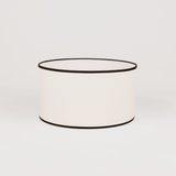 White Linen Shade – Black Binding