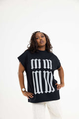 Black Reflective ‘SAINT MM’ Sleeveless Tee