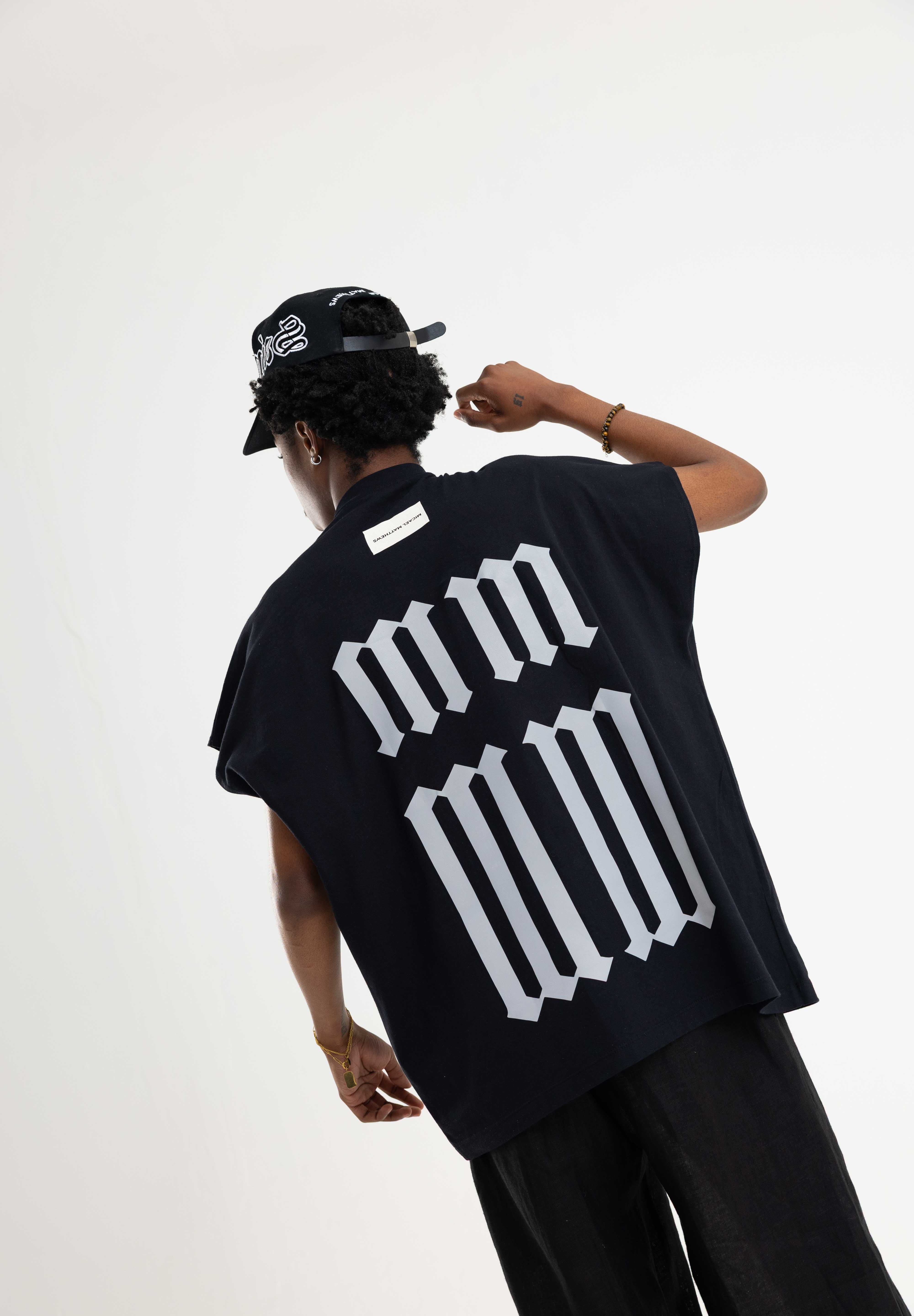 Black Reflective ‘SAINT MM’ Sleeveless Tee