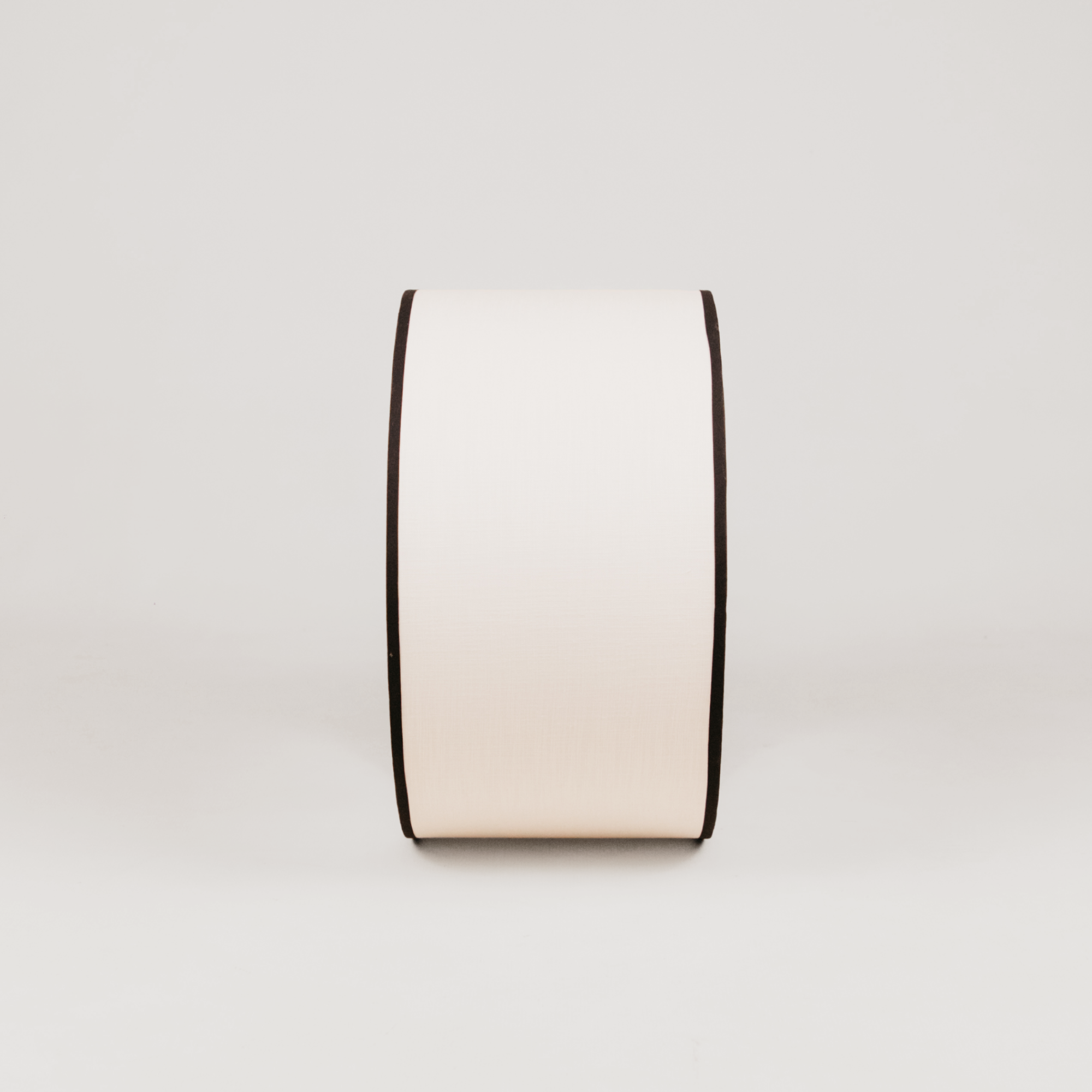 White Linen Shade – Black Binding