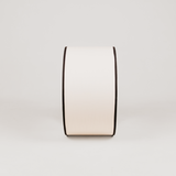 White Linen Shade – Black Binding