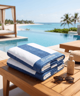 Beach Towels - Blue and White - Image 1