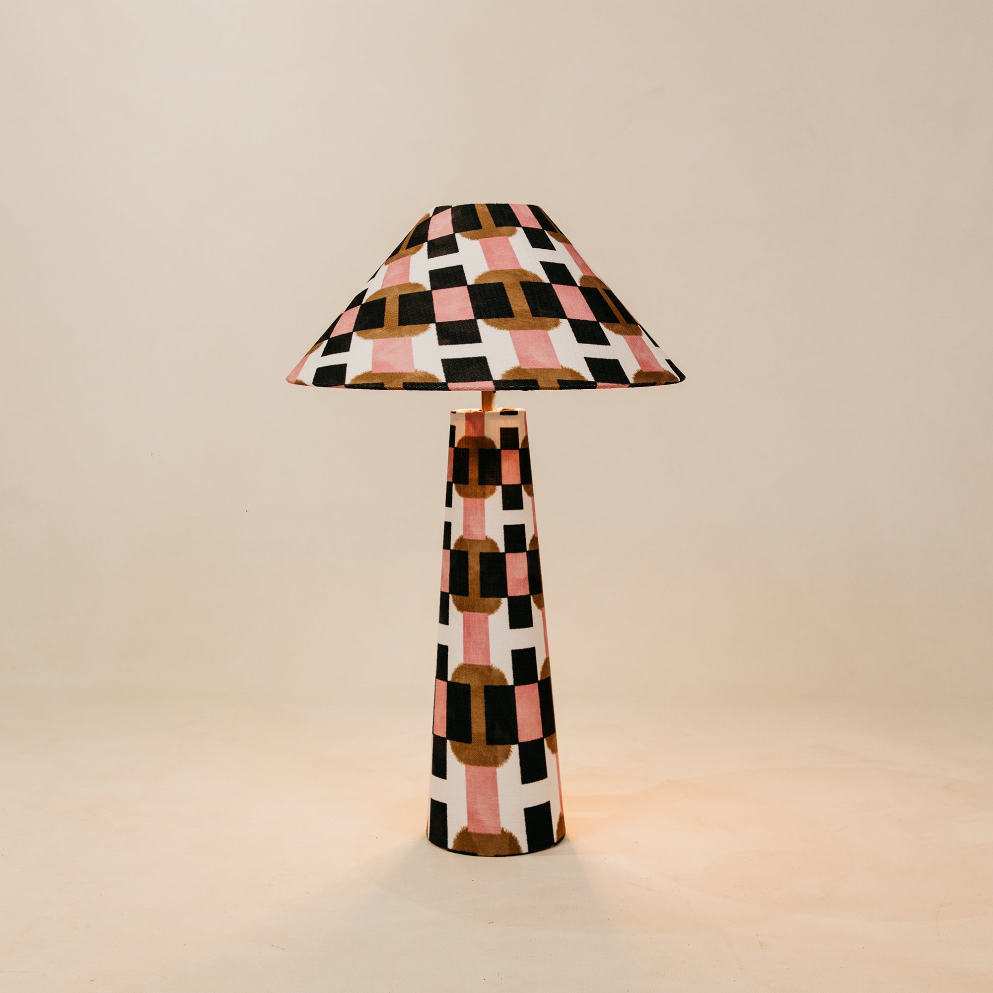 Blush Blocks Fusion Table Lamp