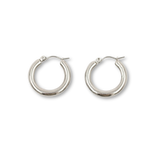 Plain Hoops Silver