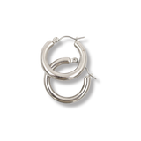 Plain Hoops Silver