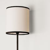 Bongo Wall Light with Linen Shade – Black
