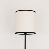 Bongo Wall Light with Linen Shade – Black