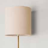 Bongo Wall Light with Linen Shade – Gold