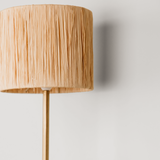 Bongo Wall Light with Raffia Shade – Gold