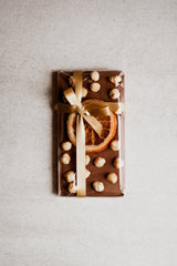 Orange & Hazelnut Topped Dark Chocolate Bar 150g