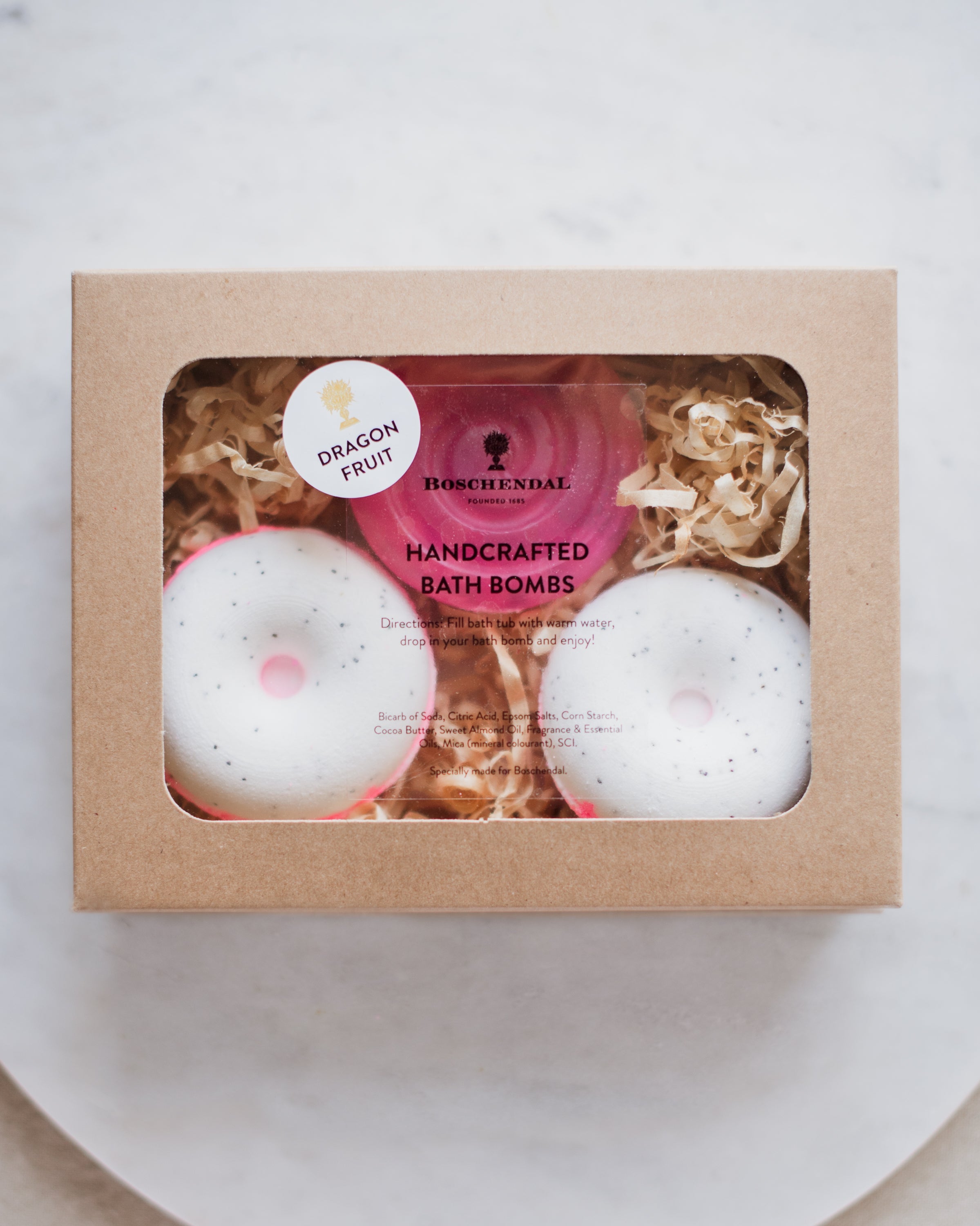 Handcrafted Bath Bombs & Soap Gift Set - Dragon Fruit
