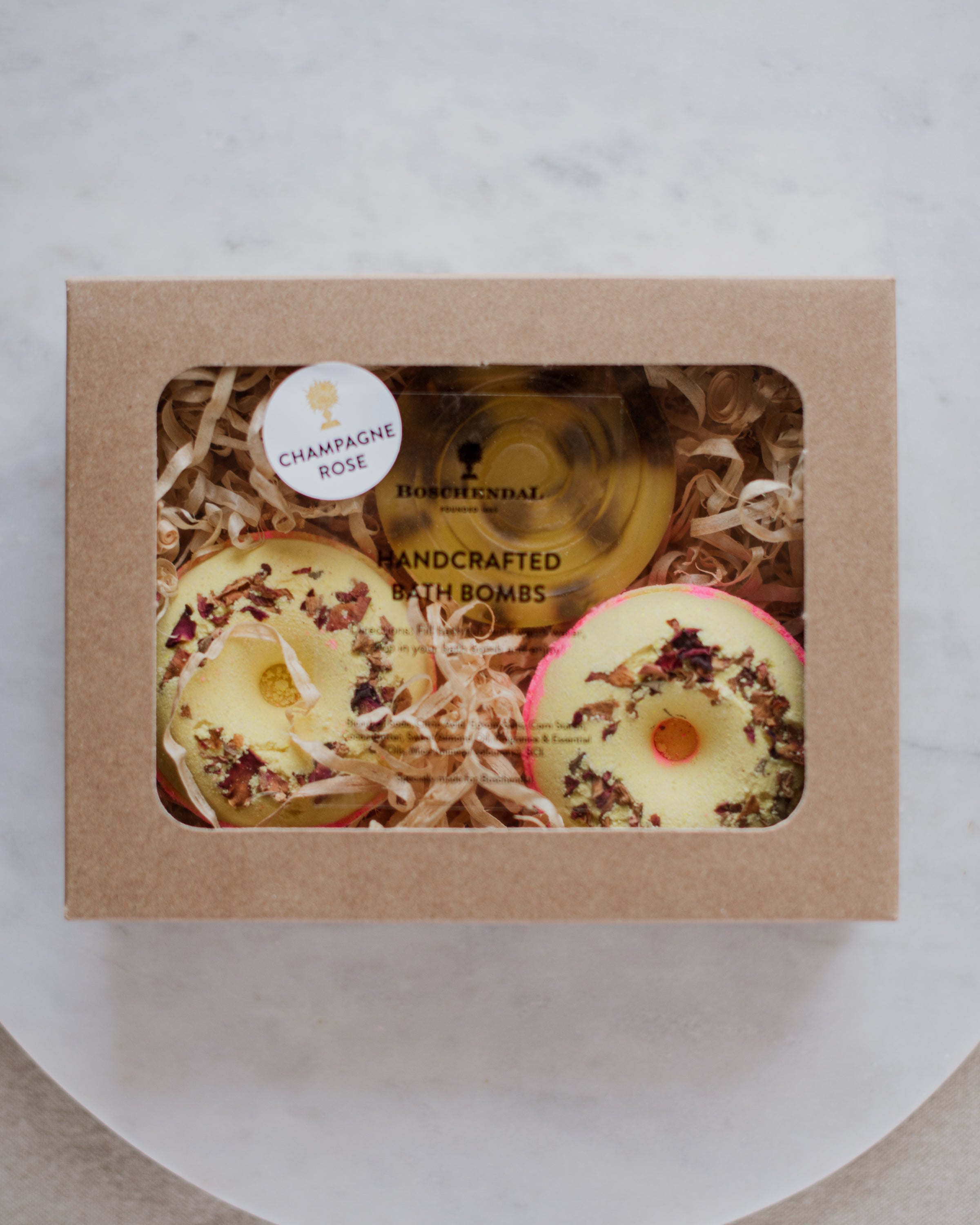 Handcrafted Bath Bombs & Soap Gift Set - Champagne Rose