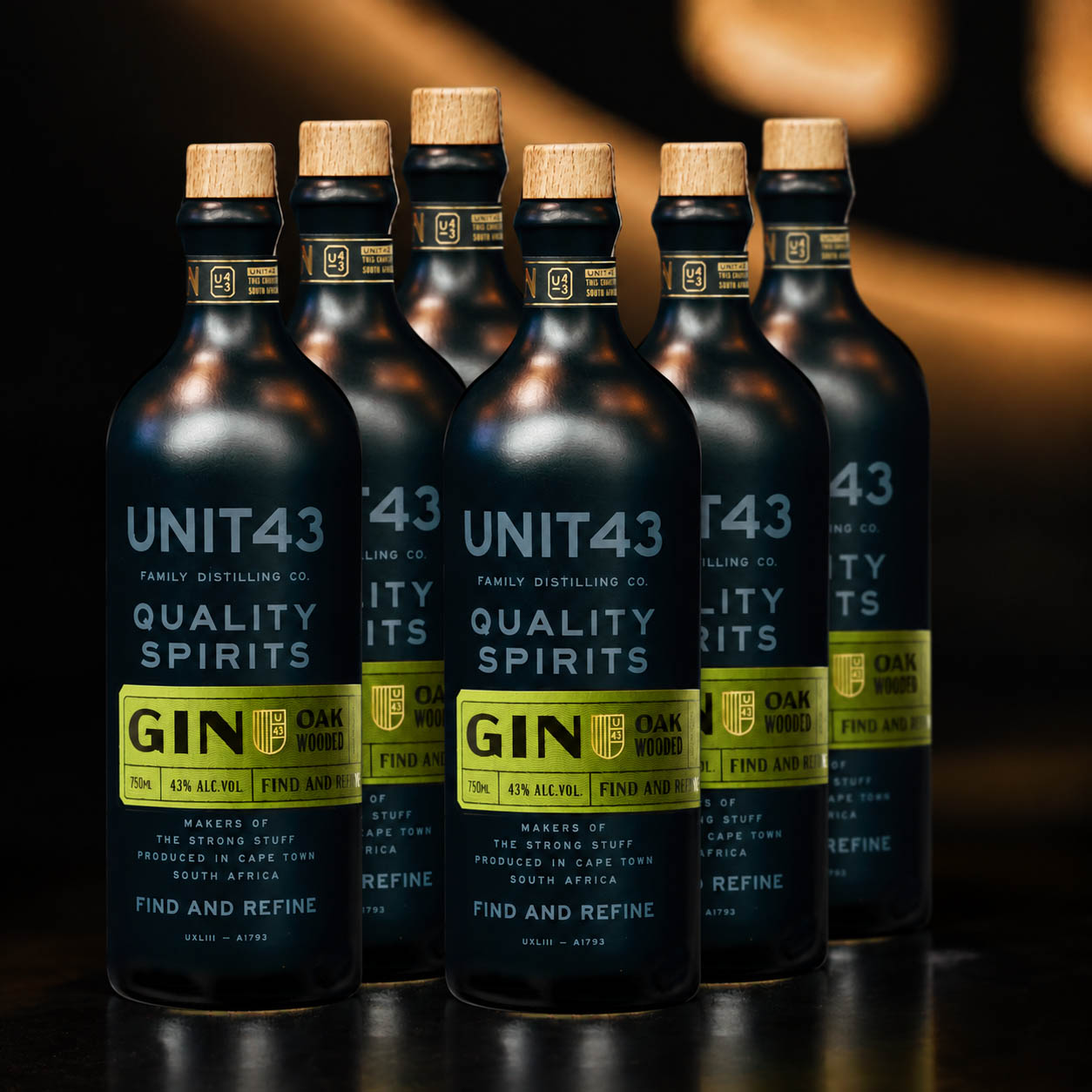 Unit43 Oak Wooded Gin: Case of 6 SAVE R130
