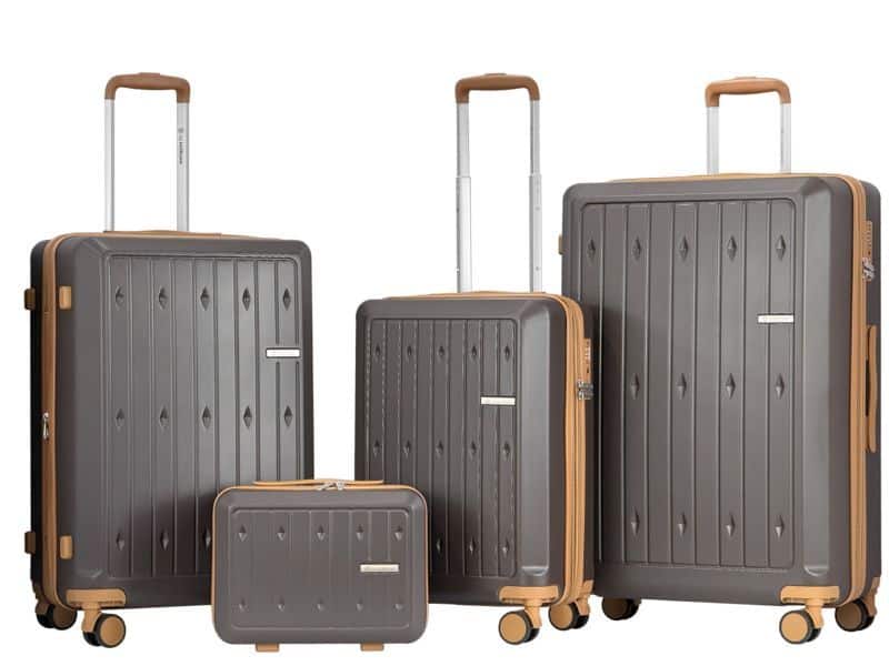 4pc Diamante Luggage Collection - (Available in Forest Green, Jade, Cream & Brown) - Image 4