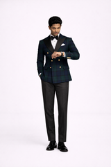 Emerald Midnight Check Double-Breasted Tuxedo Matric Dance Suit