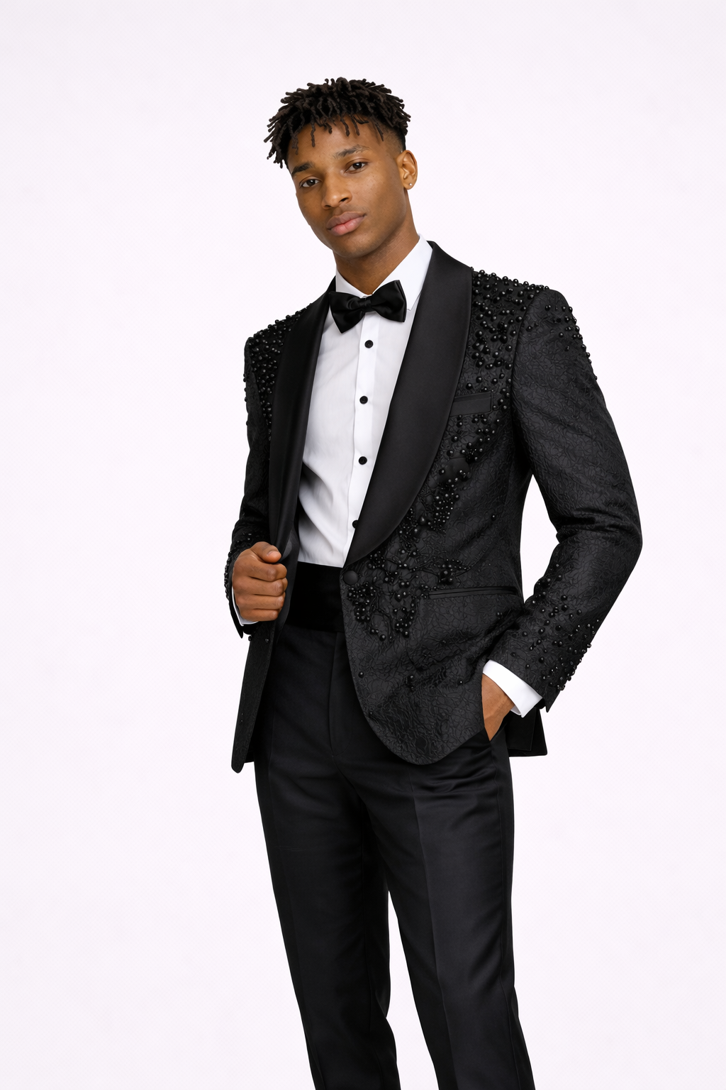 Obsidian Noir Embellished Tuxedo Matric Dance Suit