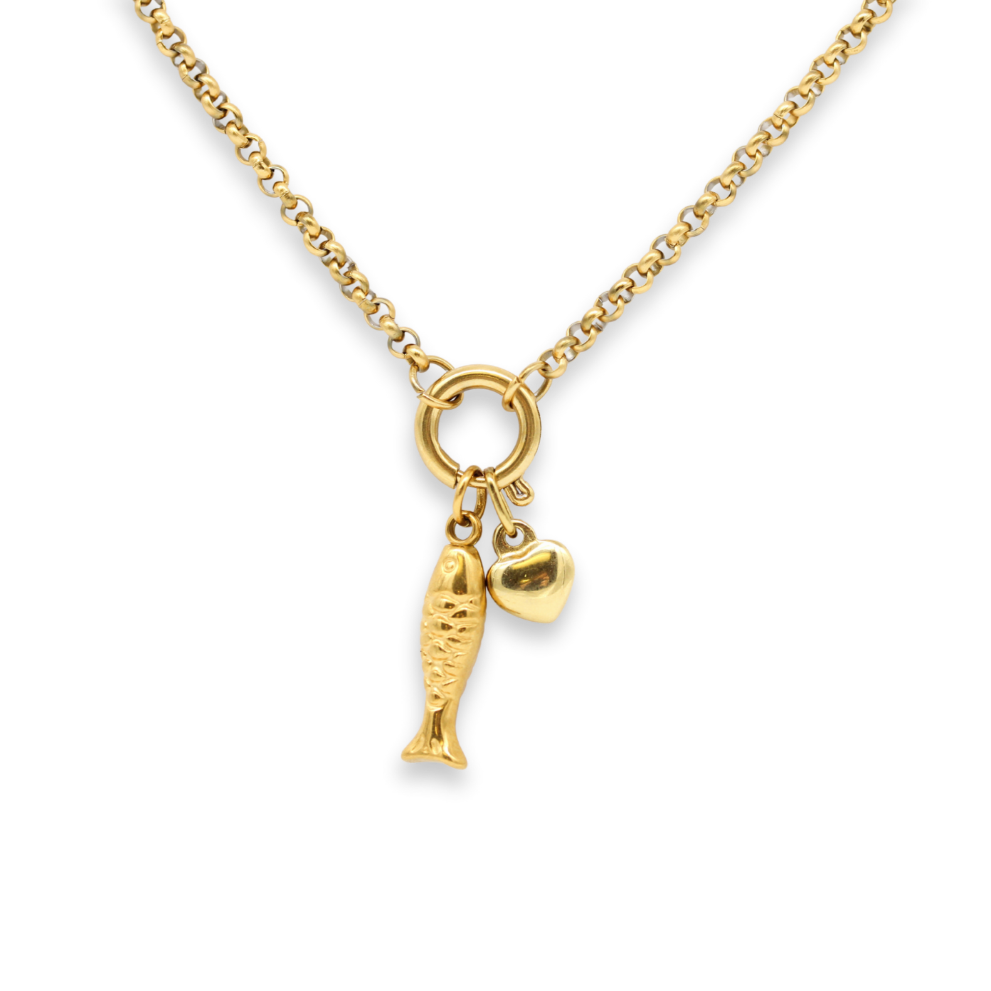 Clasp Charm Necklace Gold