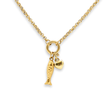 Clasp Charm Necklace Gold