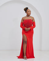 Royale Red Dress (50 % is Refundable Deposit)
