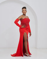Royale Red Dress (50 % is Refundable Deposit)