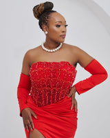 Royale Red Dress (50 % is Refundable Deposit)