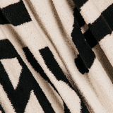 Cosy Geo Rice Velvet Throw – Black