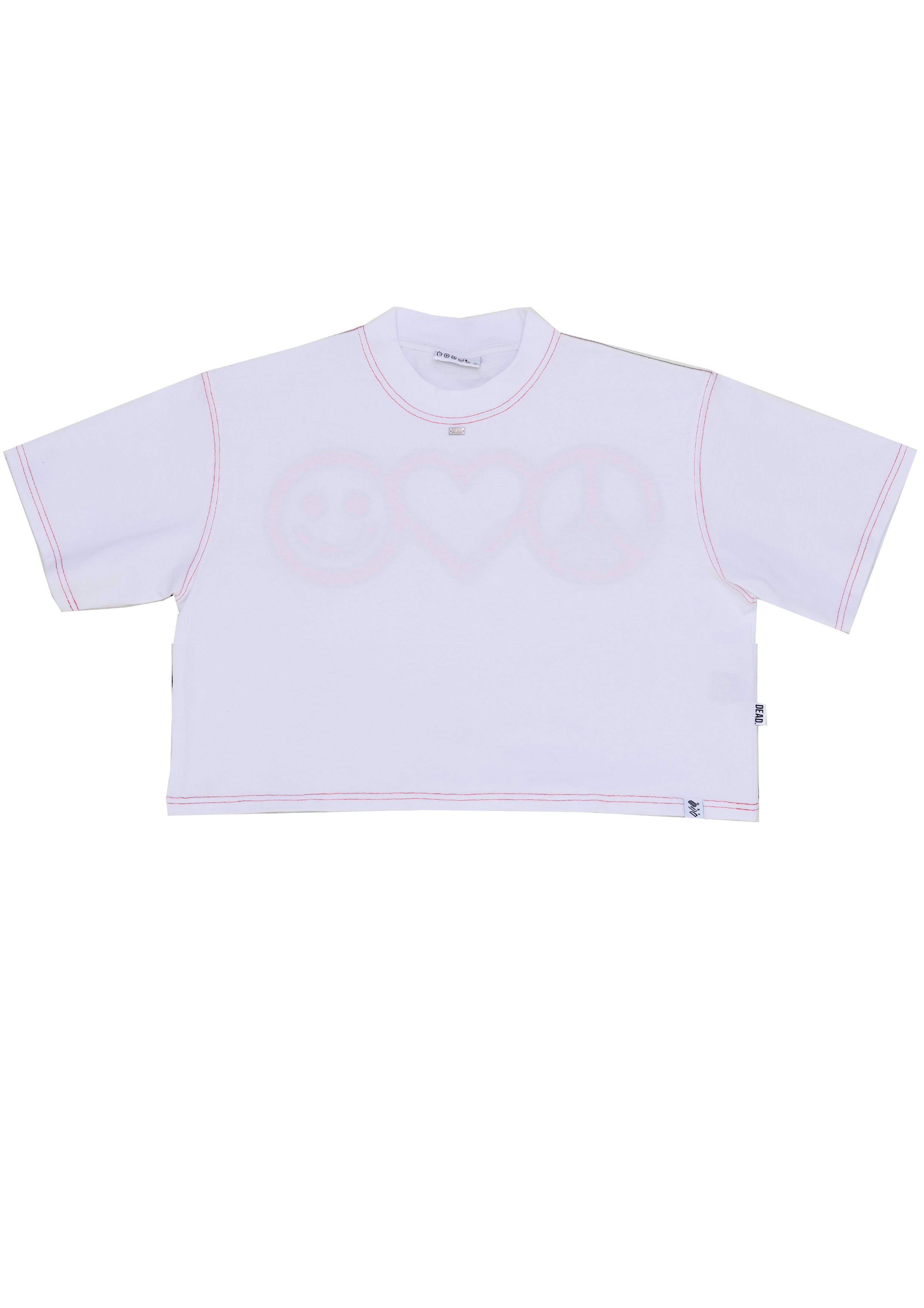 Peace, Love & Happiness Crop T-shirt