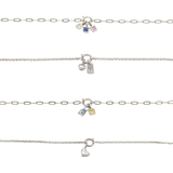 Clasp Charm Necklace Silver