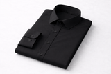 Black Spread Collar Shirt