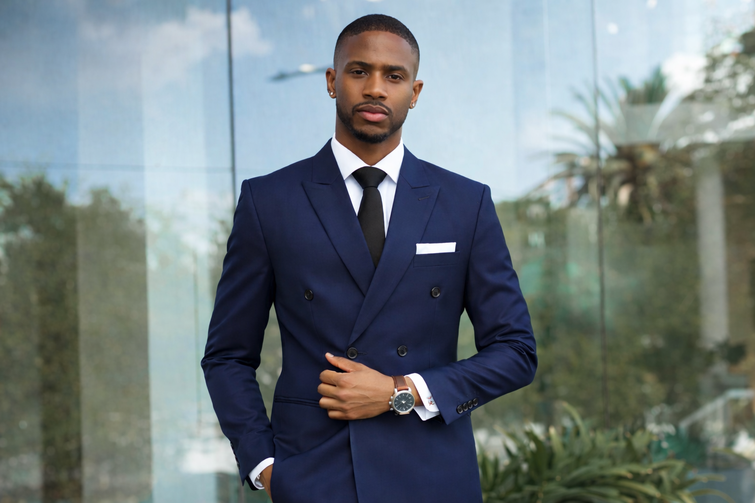 Navy Double Breast Classic Suit
