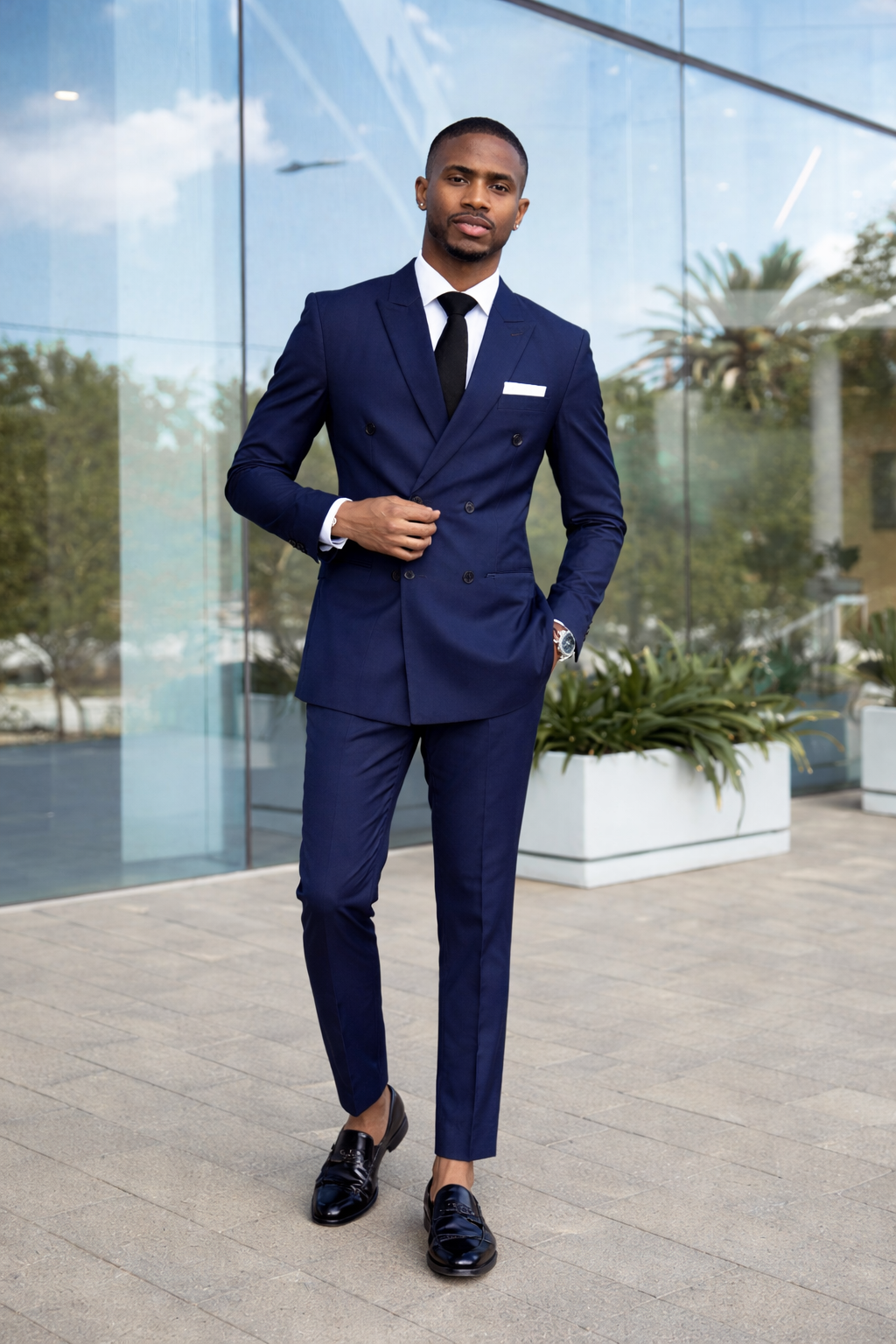 Navy Double Breast Classic Suit