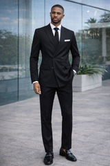 Black Double Breast Classic Suit