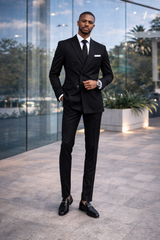 Black Double Breast Classic Suit