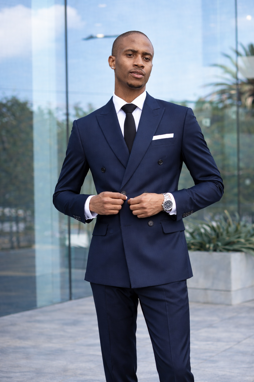 Charcoal Grey Double Breast Classic Suit