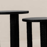 Chiselled Side Table – Black