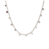 Circle Disc Necklace Silver
