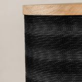 Conga Twine Side Table – Blonde & Black