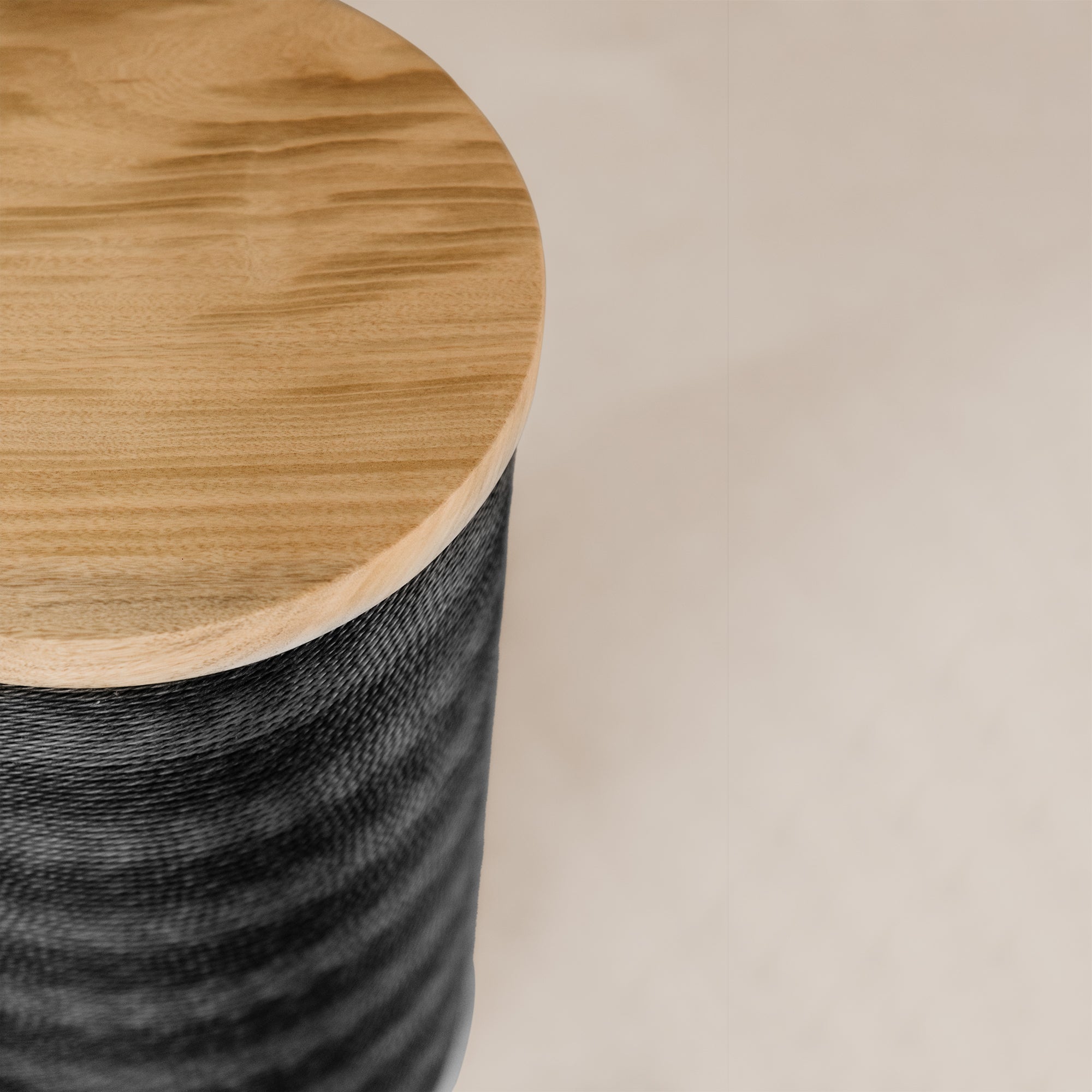 Conga Twine Side Table – Blonde & Black