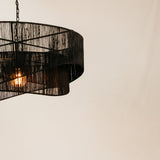 Contour Jute Pendant – Black