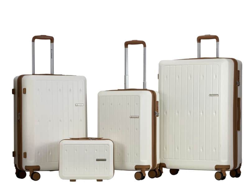4pc Diamante Luggage Collection - (Available in Forest Green, Jade, Cream & Brown) - Image 3
