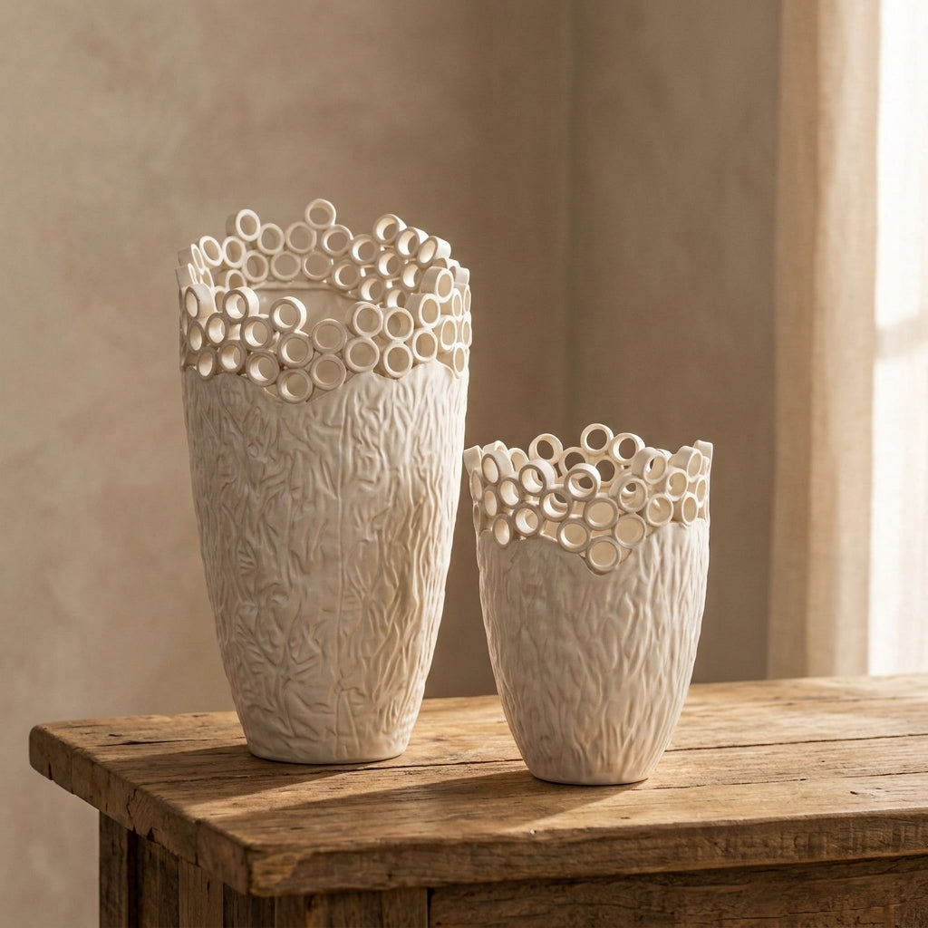 Cypra Large Vase – Cream