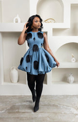 Fur Dot Bubble Dress