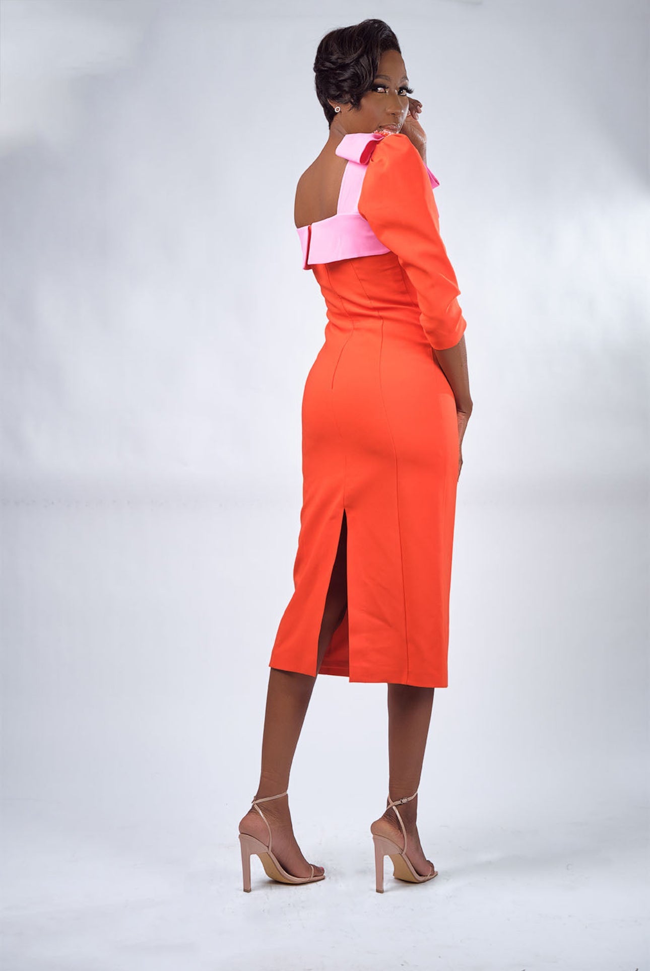 Aliyah Orange and Pink Dress