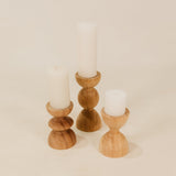 Nuru Candle Holders Set – Blonde
