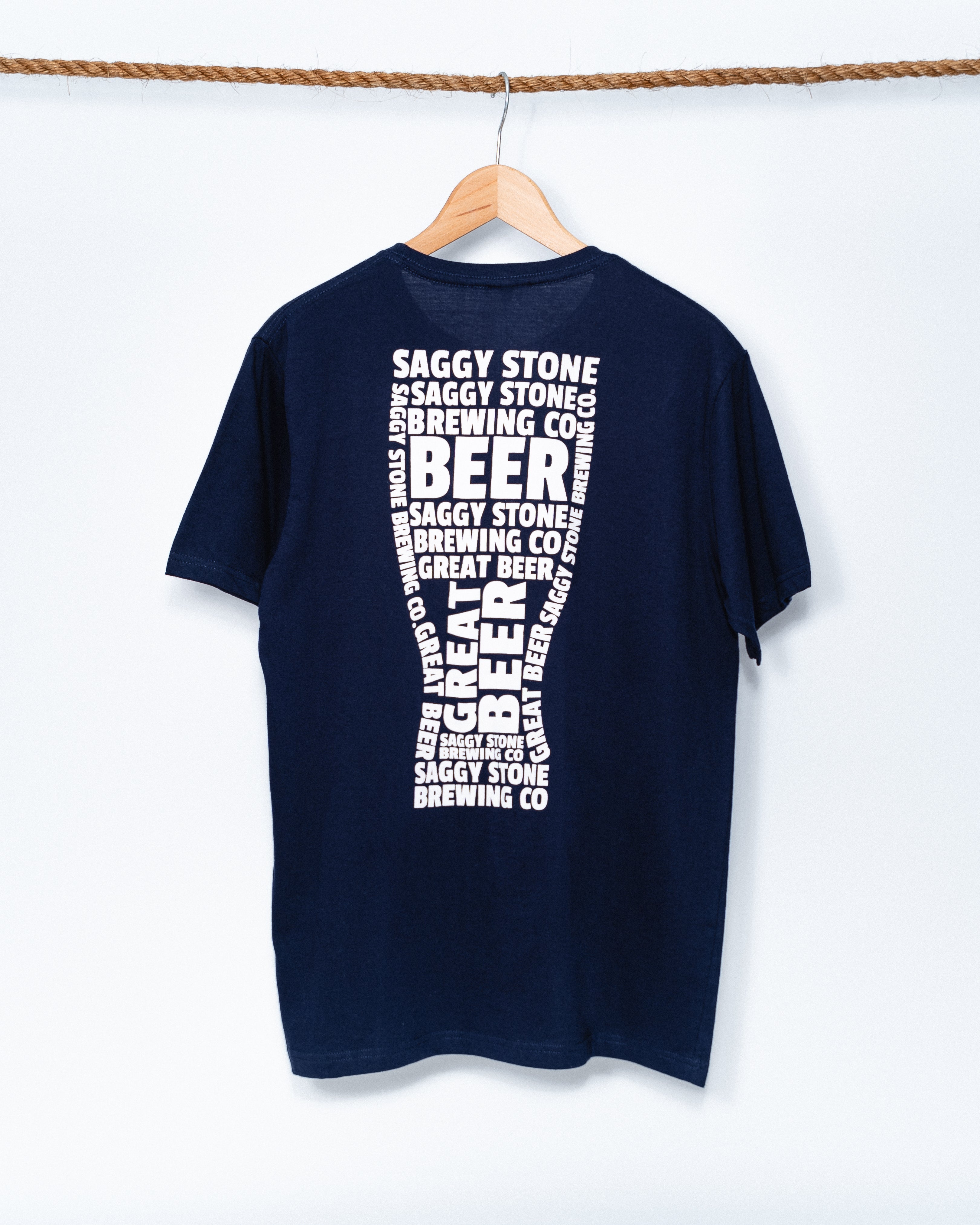Navy "Beer Glass" Tee