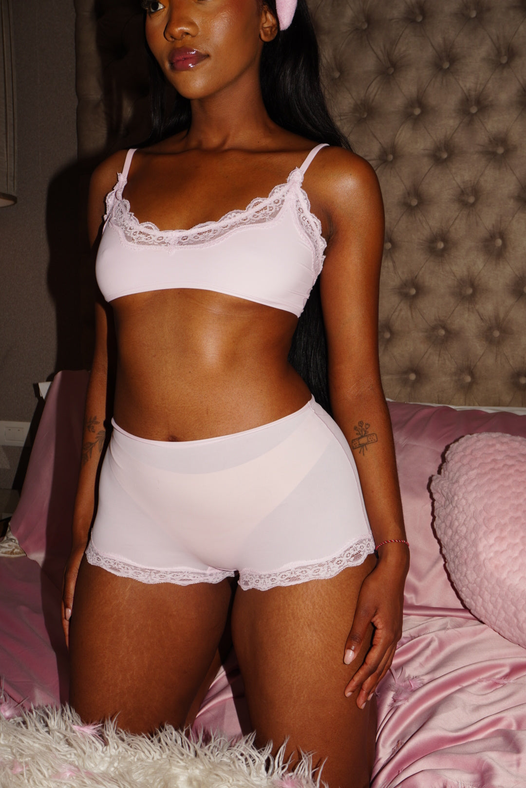 Sheer Lace Boy Shorts