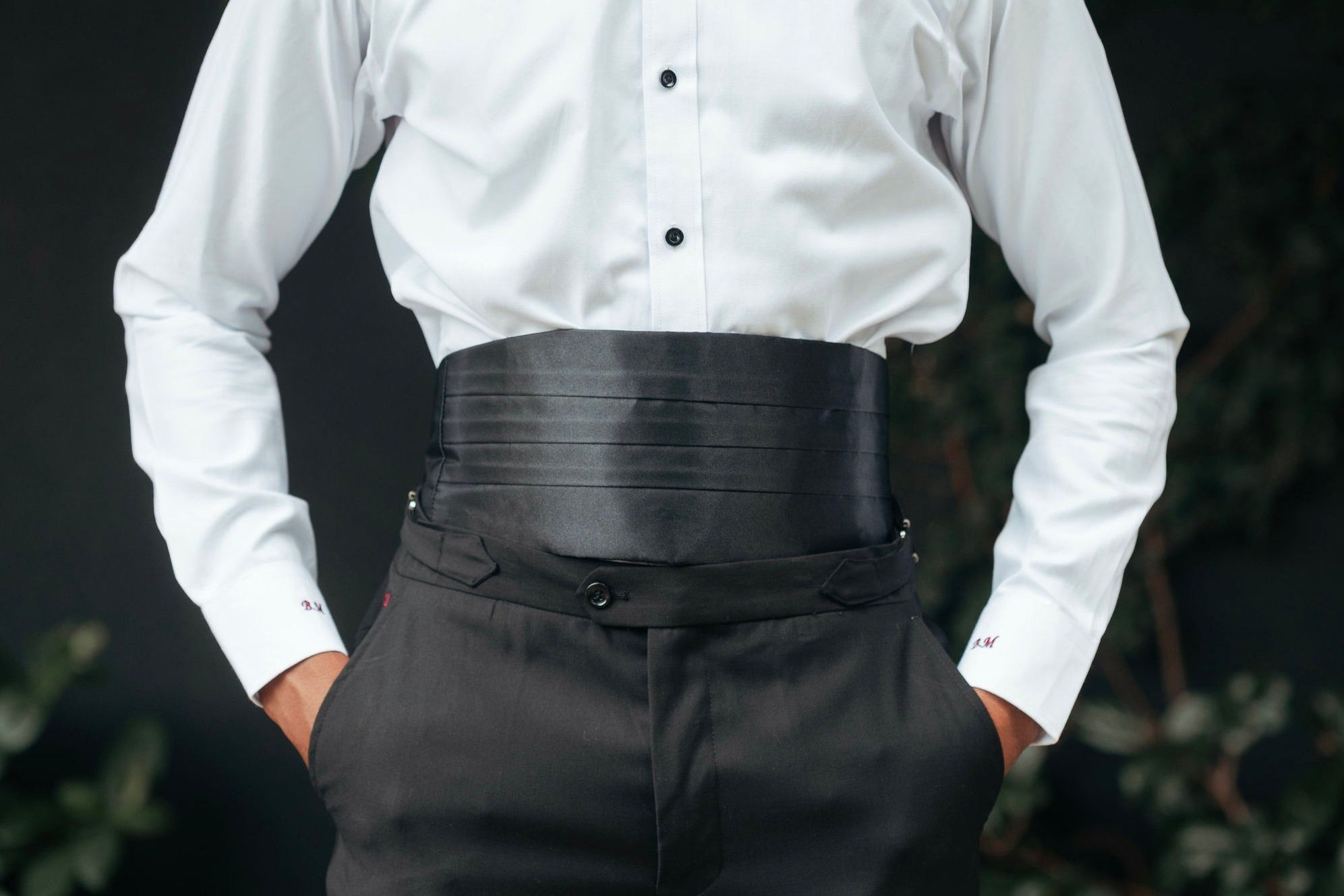 Black Satin Cummerbund
