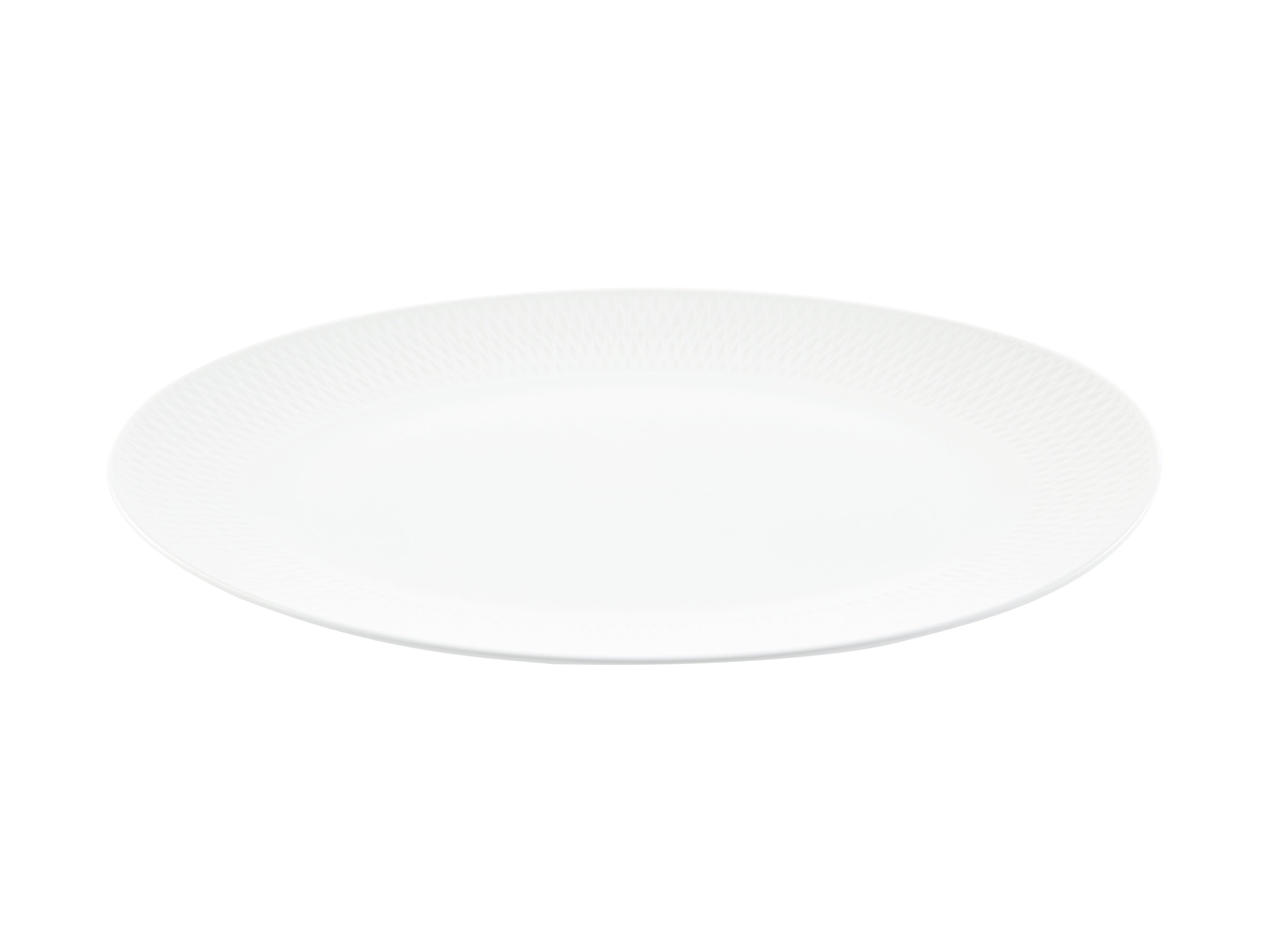 MW White Basics Diamonds Oval Platter 36x25cm Gift Boxed