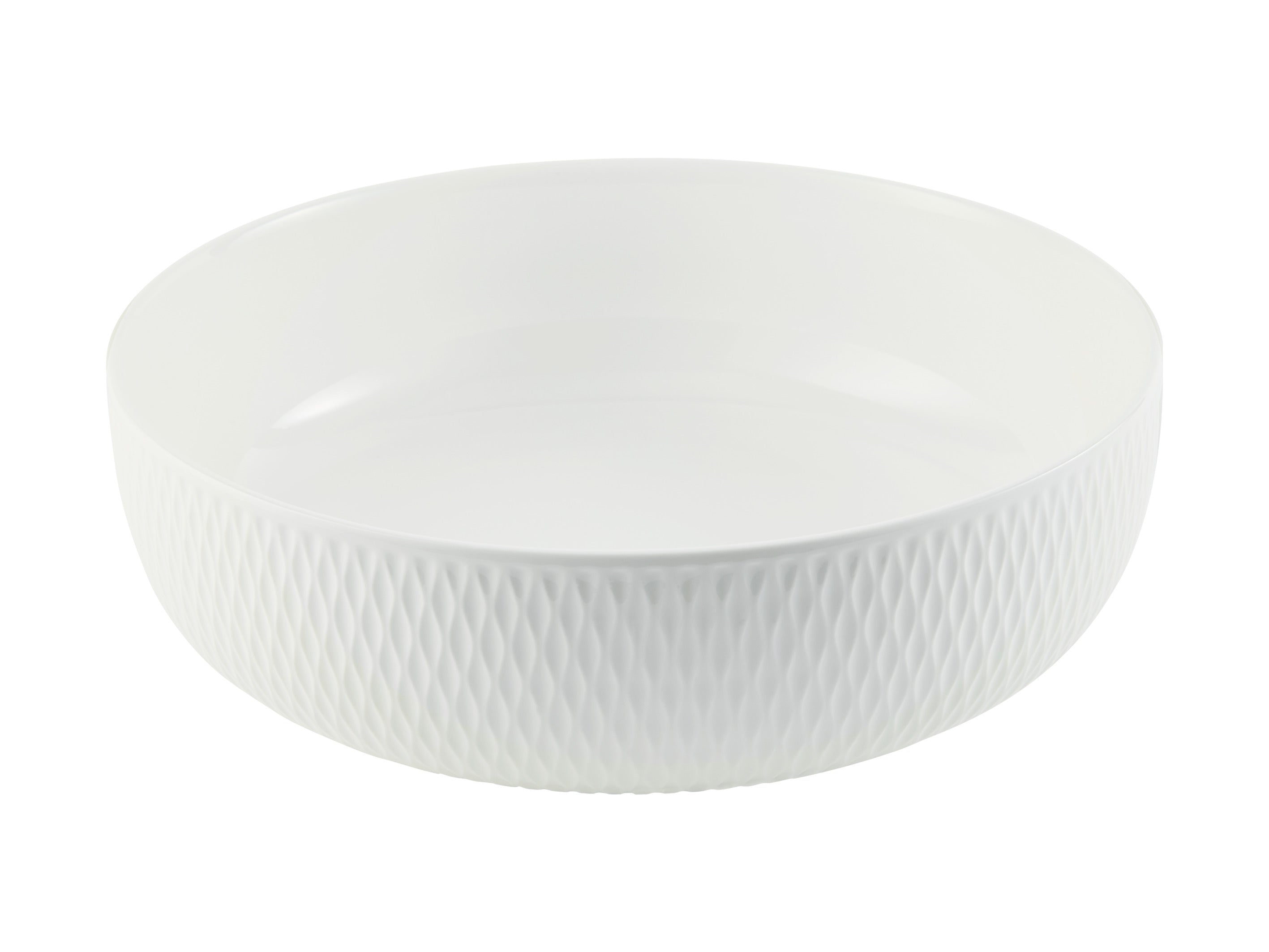 MW White Basics Diamonds Serving Bowl 20x6.5cm Gift Boxed
